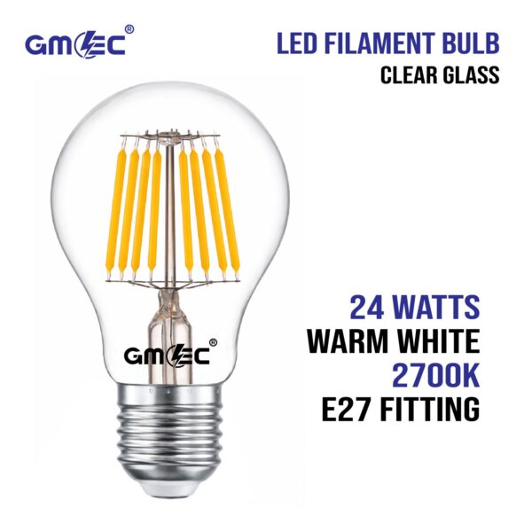 GMEC 24W LED Filament Bulb E27 2700K Warm White