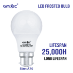 15W LED Frosted Bulb B22 Cool White 6500K A70