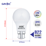 18W LED Frosted Bulb B22 Cool White 6500K A80
