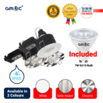 IP65 GU10 Downlight Fire Rated 30/60/90 Twist Lock Spotlight Fitting