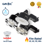IP65 GU10 Downlight Fire Rated 30/60/90 Twist Lock Spotlight Fitting