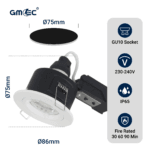 IP65 GU10 Downlight Fire Rated 30/60/90 Twist Lock Spotlight Fitting