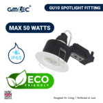IP65 GU10 Downlight Fire Rated 30/60/90 Twist Lock Spotlight Fitting