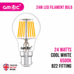 24W LED Filament Bulb B22