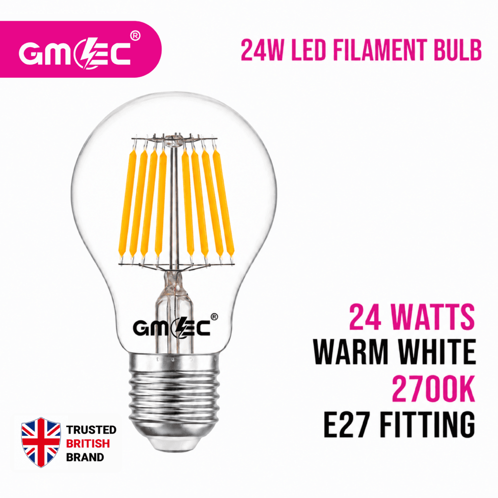 24W LED Filament Bulb E27 Warm White