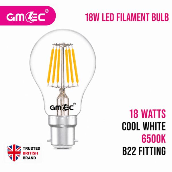 18W LED Filament Bulb B22