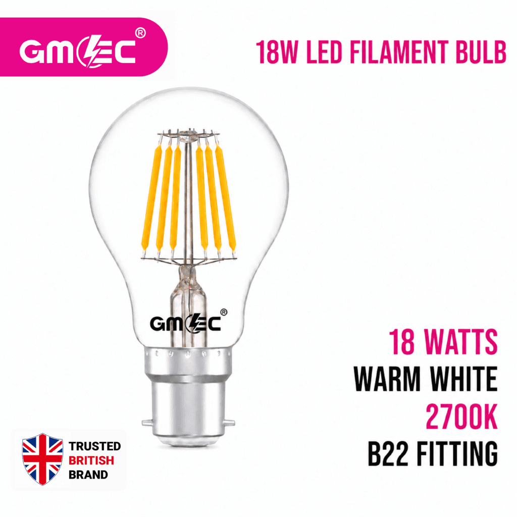 18W LED Filament Bulb B22