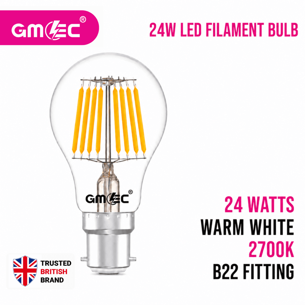 24W LED Filament Bulb B22