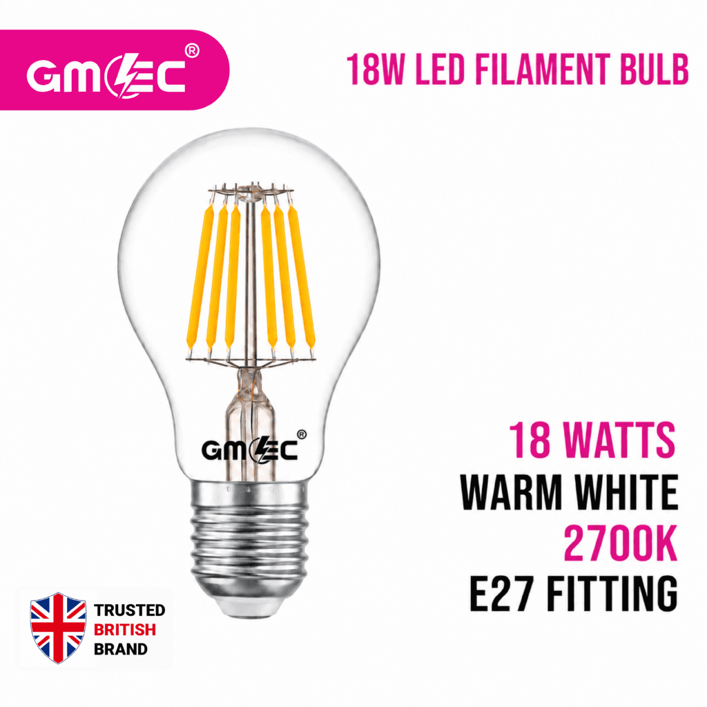 18W LED Filament Bulb E27 Warm White