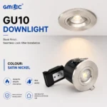 IP65 GU10 Downlight Fire Rated 30/60/90 Twist Lock Spotlight Fitting