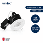 IP65 GU10 Downlight Fire Rated 30/60/90 Twist Lock Spotlight Fitting