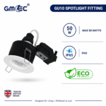 IP65 GU10 Downlight Fire Rated 30/60/90 Twist Lock Spotlight Fitting