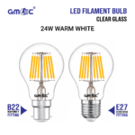 24W E27 LED Filament Bulb Warm White 2700K