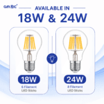 24W E27 LED Filament Bulb Warm White 2700K