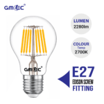 24W E27 LED Filament Bulb Warm White 2700K