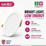 3W LED Recessed Panel Light