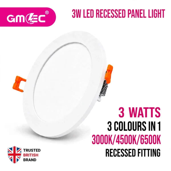 3W LED Recessed Panel Light