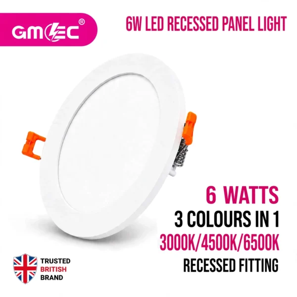 6W LED Recessed Panel Light