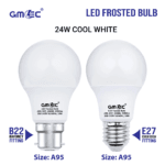 24W B22 LED Frosted Bulb Cool White 6500K A95