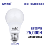 15W E27 LED Frosted Bulb Cool White 6500K A70