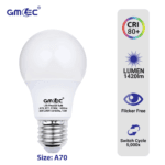 15W E27 LED Frosted Bulb Warm White 2700K A70