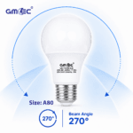 18W E27 LED Frosted Bulb Cool White 6500K A80