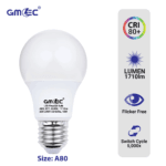 18W E27 LED Frosted Bulb Cool White 6500K A80