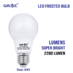 24W E27 LED Frosted Bulb Cool White 6500K A95