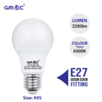 24W E27 LED Frosted Bulb Cool White 6500K A95