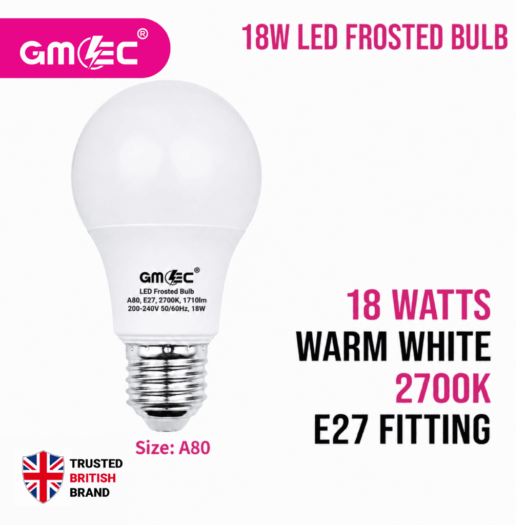 18W E27 LED Frosted Bulb Warm White
