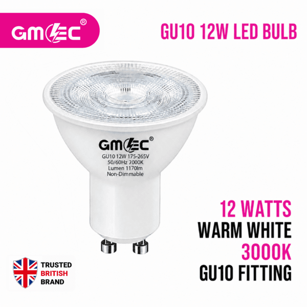 12W GU10 LED Bulb Warm White 3000K