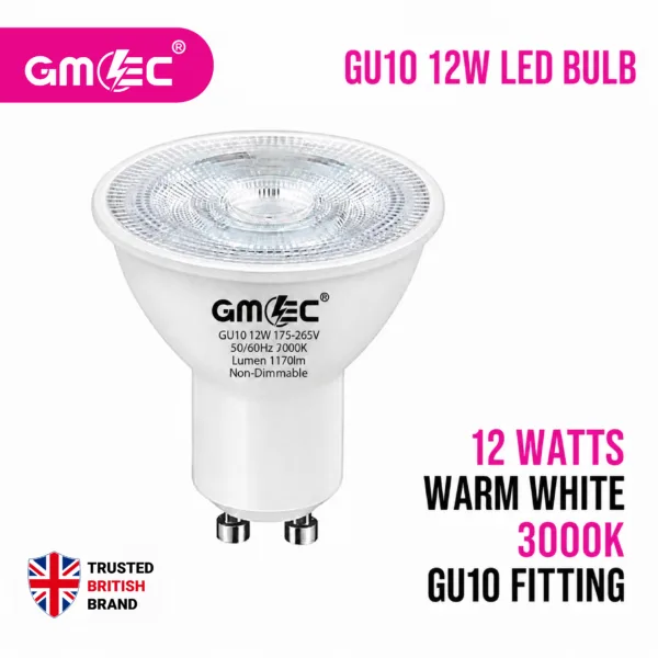 12W GU10 LED Bulb Warm White 3000K