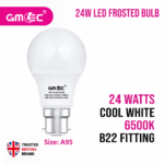 24W B22 LED Frosted Bulb Cool White