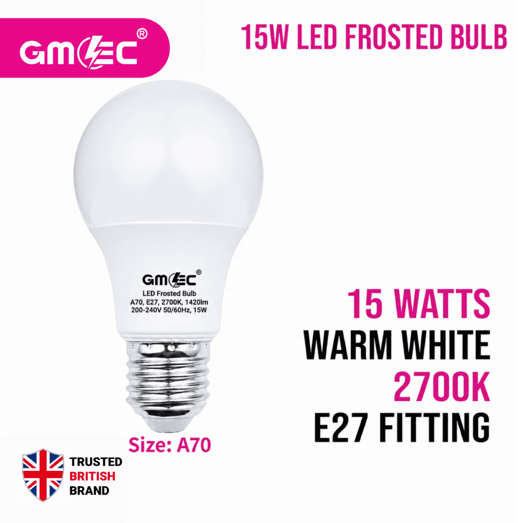15W E27 LED Frosted Bulb Warm White