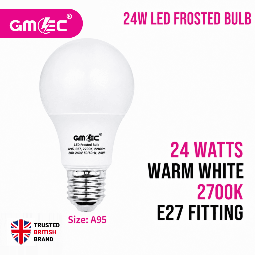 24W E27 LED Frosted Bulb Warm White