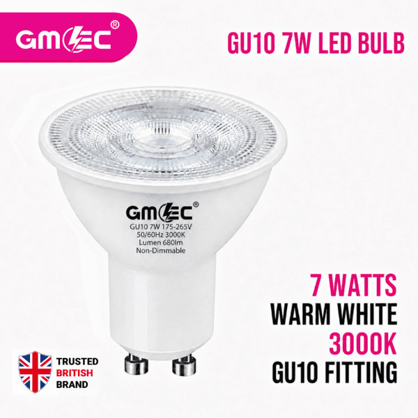 7W GU10 LED Bulb Warm White 3000K