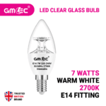 7W E14 C37 Candle LED Bulb Warm White