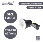 GU10 Fire Rated Downlight Die-Cast Twist & Lock GM-DT002
