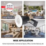 GU10 Fire Rated Downlight Die-Cast Twist & Lock GM-DT002