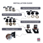 GU10 Fire Rated Downlight Compact Die-Cast Twist & Lock GM-DTS004