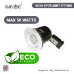 GU10 Fire Rated Downlight Die-Cast Tilted Twist & Lock GM-DTT003
