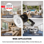 GU10 Fire Rated Downlight Die-Cast Tilted Twist & Lock GM-DTT003