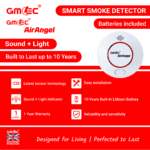 Smart Smoke Detector with 10-Year Battery – Light + Sound