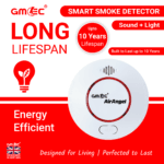 Smart Smoke Detector with 10-Year Battery – Light + Sound