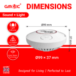 Smart Smoke Detector with 10-Year Battery – Light + Sound